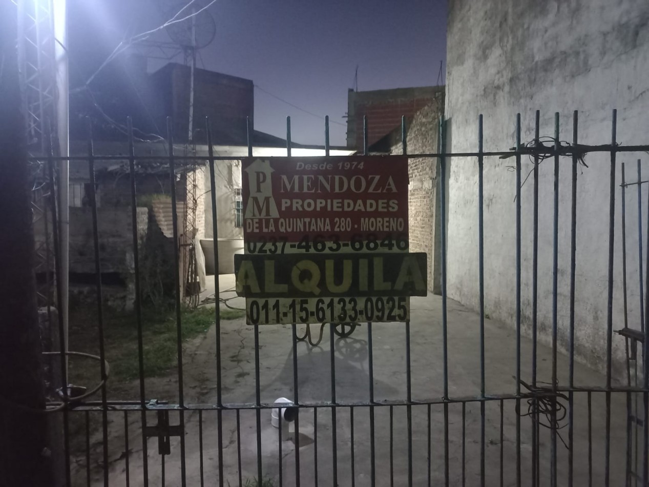 ALQUILO CASA DE MATERIAL DE 2 AMBIENTE CON AMPLIO PATIO SOBRE RUTA 25 